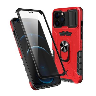 China Car Shockproof Magnetic Mount Kickstand Wholesale Cover Phone Case Camera Shockproof Protector for iPhone 13 12 pro max for sale