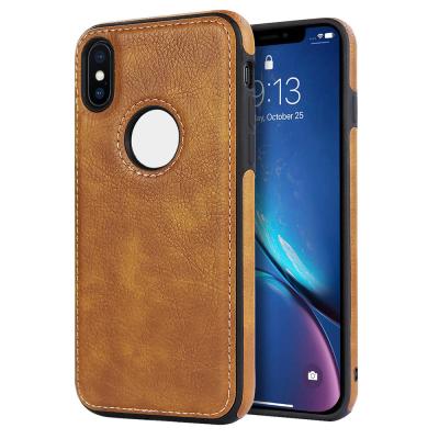 China Luxury Genuine Leather Phone Case Shockproof Business Phone Case For iPhone XS Max XR X 8 7 6S Plus Cover For Samsung S10 Plus Note 9 e S9 for sale