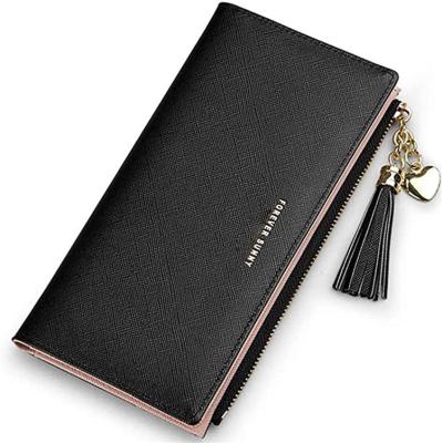 China Cute Leather Phone Wallet Phone Cases Bag Pouch Case Long Slim Shockproof Credit Card Holder For Girls Ladies for sale