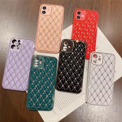 China Shockproof High Quality Soft Leather TPU Lens Camera Protection Plated Plated For iPhone 11 Pro Max Phone 12 Case Cover for sale