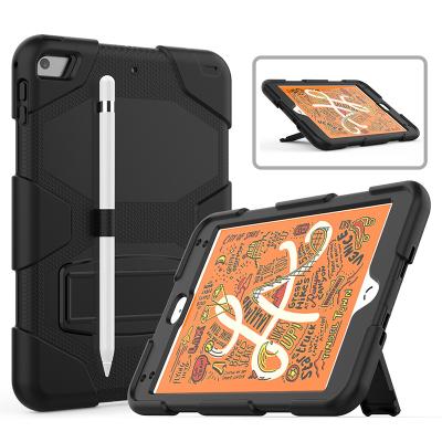 China Black Shockproof Military Stand PC Silicone Grade Cover Device For Ipad Mini 4 5 7.9 Inch Kickstand Shell Tablet for sale