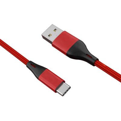 China MP3/MP4 Player Wholesale Usb Data Cables Red Mobile Charging Nylon Braided Type C 3In 1 Usb Cable for sale