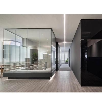 China Panorama soundproof frameless office combinations full height glass partition glass partition wall with HD glass for sale