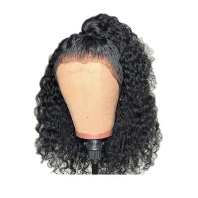 China Pure Original Natural Deep Curly Frontal Lace Vendor Hair Grade 10a Hair Grade 10a Wigs 13*4 Hd Short Wigs For Black Women Hair With Baby Hair for sale