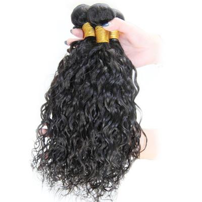 China Indian Remy Virgin Water Wave Hair Weave ,Wholesale Unprocessed Cuticle Aligned Indian Hair Vendor Hair Extension for sale