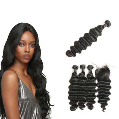 China Alibaba-India Deep Loose Mink Virgin Good Quality Deep Loose Hair Unprocessed Grade 11a Cuticle Aligned Indian Remy Loose Hair for sale