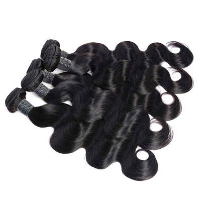 China Natural Black Hair Bundles 9a Original Pure Body Wave Natural Peruvian Ombre And Lace Frontal Hair Extension With Baby Hair for sale