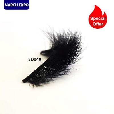 China Dramatic Volume 3D Mink Eyelashes Mink Hair 3d Mink Fluffy Eyelashes of Natural Fluffy Curl Strands for sale