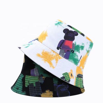 China Unisex Character Summer Travel Sun Reversible Fisherman Sun Hats for Boys and Girls Kids Inside Out Bucket Hats for sale