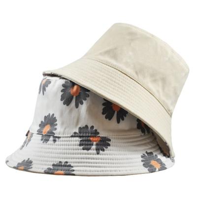 China Character Polyester Bucket Hat Sun Hat Beach Safari Fishing The Whole Season Reversible Hat For Women Men for sale