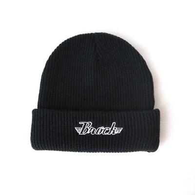 China MOQ Wholesale Common Wholesale MOQ Custom Logo Wool Slouchy Knit Cap Multi Color Skull Beanies Hats With Embroidery Logo for sale