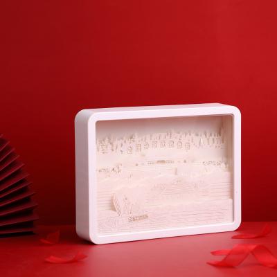 China China hot sale creative led night light shade paper cut lights 3d paper cut light box for sale