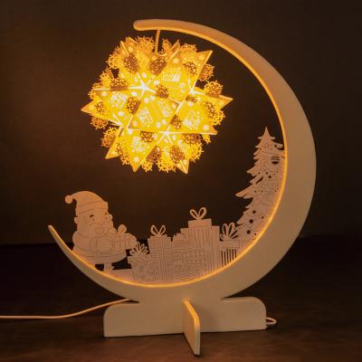 China Europe LED Paper Lamp Home Decoration Wall Art Frame Painting Paper Carving Lamp for sale