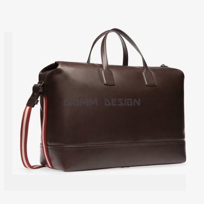 China Dark Brown Vintage Dress Travel Luggage Leather Man Weekender Bulk Duffel Bag Hold All Tote for sale