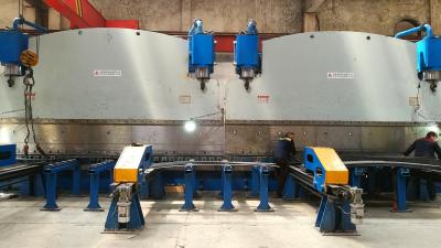 China Double linkage CNC hydraulic plate bending machine for light pole production line for sale