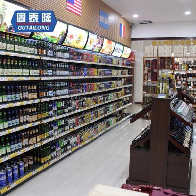 China Double Sided Heavy Duty Store Shelving Supermarket Wall Shelves Supermarket Single Side Rack for sale