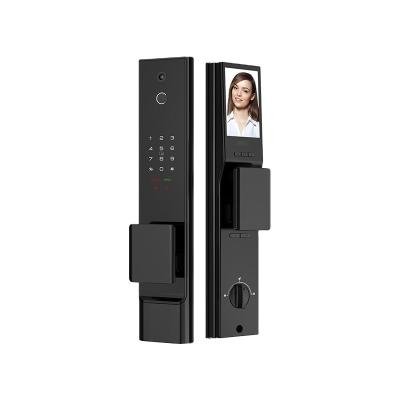 China Office Hotel Apartment Home V1 tuya smart lock 3D face recognition for home hotel combination finger print smart door lock with camera for sale