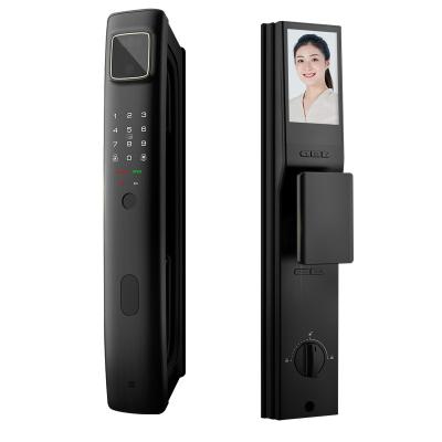 China 60-90mm Security Door Lock With 3D Face Recognition Smart Home System Full Automatic Tamper Alarm Smart Lock for sale