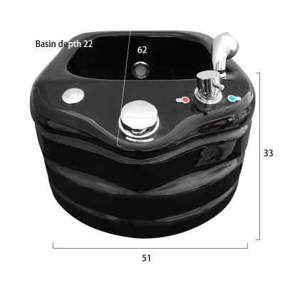 China Factory Cheapest Salon Foot Spa Basin Large Fiberglass Pedicure Spa Sink Basin Acrylic Basin Basin XY-009 for sale