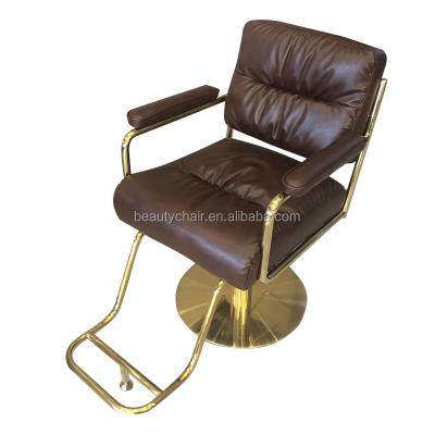 China Chinese Economic Leather Hairdressing Chair PU Leather Adjustable Salon Equipment Beauty Barber Chair for sale