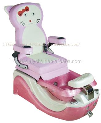 China Cute Pink Beauty Salon Fiberglass Bowl Kids Pedicure Chair For Kids for sale