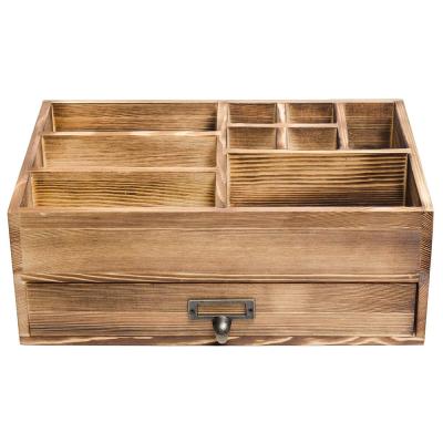 China Sustainable Vintage Style Makeup Desk Organizer With Drawers for sale