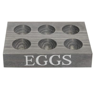 China China Country Style Market Egg Display Rack Solid Wood Farmhouse Egg Tray Wooden Crafts for sale