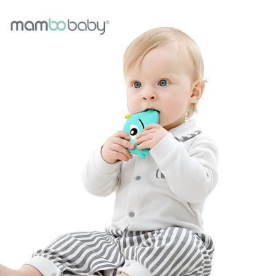 China 100% Food Grade Silicone Teether Mambobaby Kids Chewing Teething Toys Chewable Baby Silicone BPA Free Teether Monster Shape Teether Silicone Baby Teether For Kid for sale