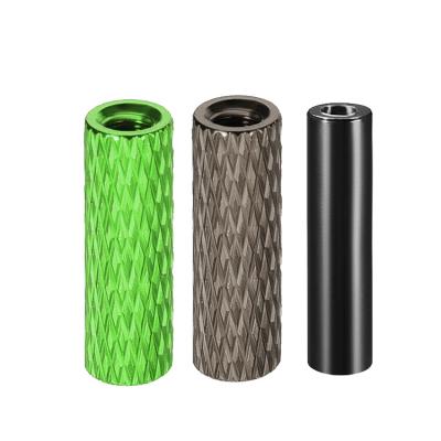 China M3 M4 M5 M6 M8 CNC Machining Spare Parts Round Column Rod Aluminum Knurled Standoff Te koop