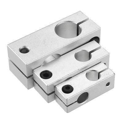 China Vertical Pillar Fix Cross Clamp Optical Axis Shaft Support Fasten Steel Rod Fix Bracket Connect Block for sale