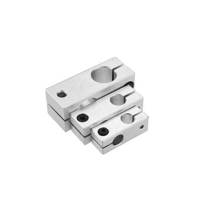 Chine CNC Custom Linear Shaft Support Clamp Brackets Aluminum Stainless Steel Mounted Bracket à vendre