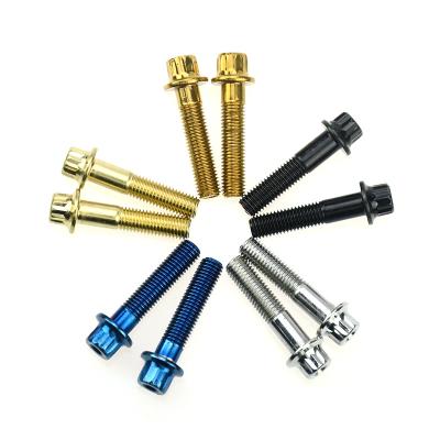 China 10.9 Grade Alloy Steel M7*32 M7*24 Plain 12 point flange bolt split rim wheel bolt parafusos para roda Te koop