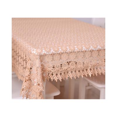 China Modern hot sale multiple color polyester tablecloth embroidered for home textile decoration for sale