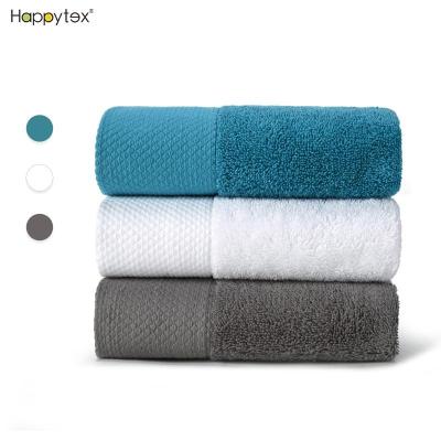 China Quick Dry 100% Premium Cotton Madagascar Bath Towel Luxury Kid Safe Customize Logo Hotel Bath Towel Set Available for sale