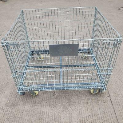 China Corrosion Resistance Sale Price Whole Collapsible Collapsible Storage Cage Steel Wire Mesh Container for sale