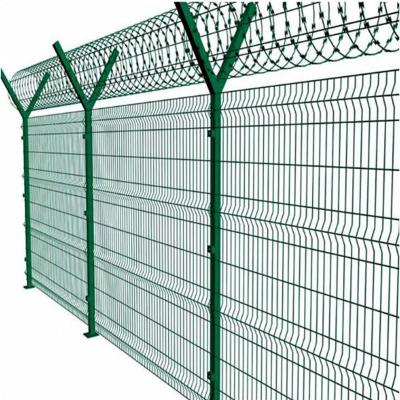 China Easily Assembled Quick Installation Powder Coated Garden Curved 358 Mesh Welded Wire Perimeter Fence for sale