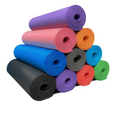 China Durable Sports Joga Mat For Sports Mats Exercise Fitness High Quality Gym Mats Non Slip Beginner Fitness Yoga Nbr for sale