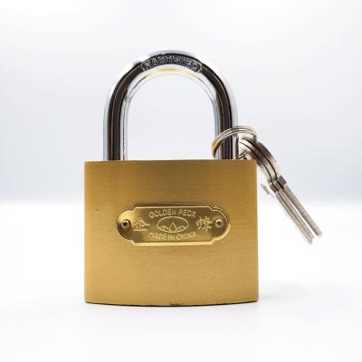 China Iron 38mm Color Imitation Brass Export Lock Short Flip Security Padlock for sale