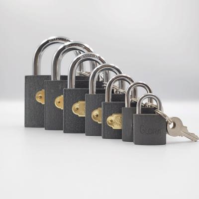 China Popular heavy duty 38mm iron pujiang gray color painted small iron cylinder padlock for sale