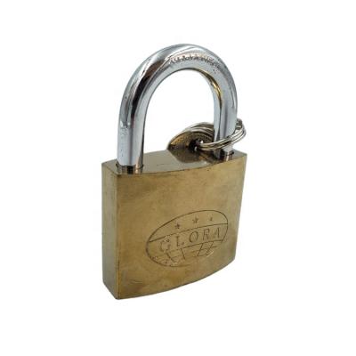 China 50mm Iron Color Gold Brass Titanium Painted Gold Colored Stamp Mark Cylinder Iron Electronic Plated Brass Padlock for sale