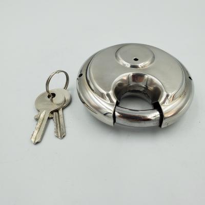 China Moon Type 70mm Special Steel 201 Disc Stainless Padlock Cylinder Lock Brass Portable Door Lock for sale