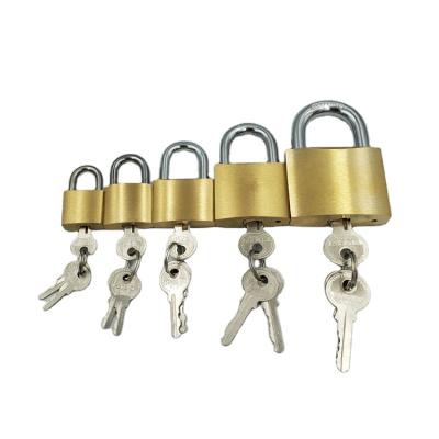 China Full brass padlocks high quality 38mm brass locks with brass cylinder and double blister pack for sale