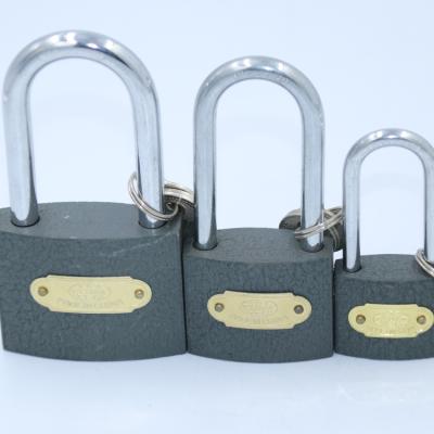 China Popular heavy duty 38mm iron pujiang gray color painted small iron cylinder padlock for sale