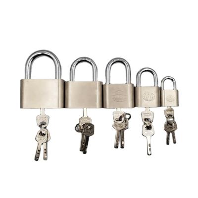 China Round type padlock nickel plated iron 30mm bag drawer iron Jinhua Yiwu pujiang padlock for sale