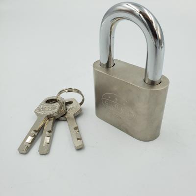 China Iron 50mm Series Portable Door Pallet Key Iron Padlock Sheet Nickel Plated Blade Lock Type Lock for sale