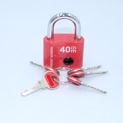 China Popular Iron 60mm Modern Design Heavy Duty Colorful Plastic Spray Padlock for sale