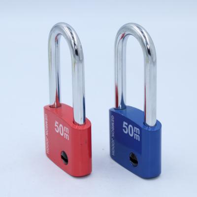 China Modern Design Special Type Iron 50mm Popular Heavy Duty Colorful Plastic Spray Padlock for sale