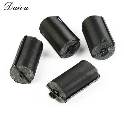 China All People Hair Roller 3.0CM Good Selling Wholesale Black Satin Cloth Sponge Sleep Foam Hair Rollers for sale