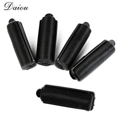 China All People Hair Roller 2.0cm Good Selling Wholesale Black Satin Cloth Sponge Sleep Foam Hair Rollers for sale