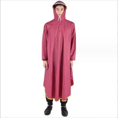 China Waterproof Windproof New Fashion PVC rainwear Polyester Waterproof Raincoat Poncho Adult for sale